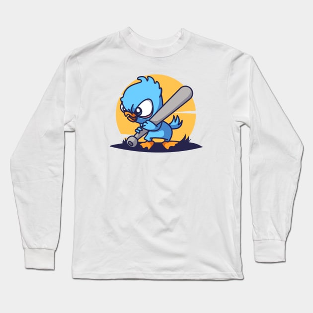 Rampant bird Long Sleeve T-Shirt by haallArt